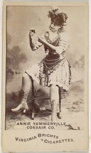 Annie Summerville, Corsair Co., from the Actors and Actresses series (N45, Type 6) for Virginia Brights Cigarettes