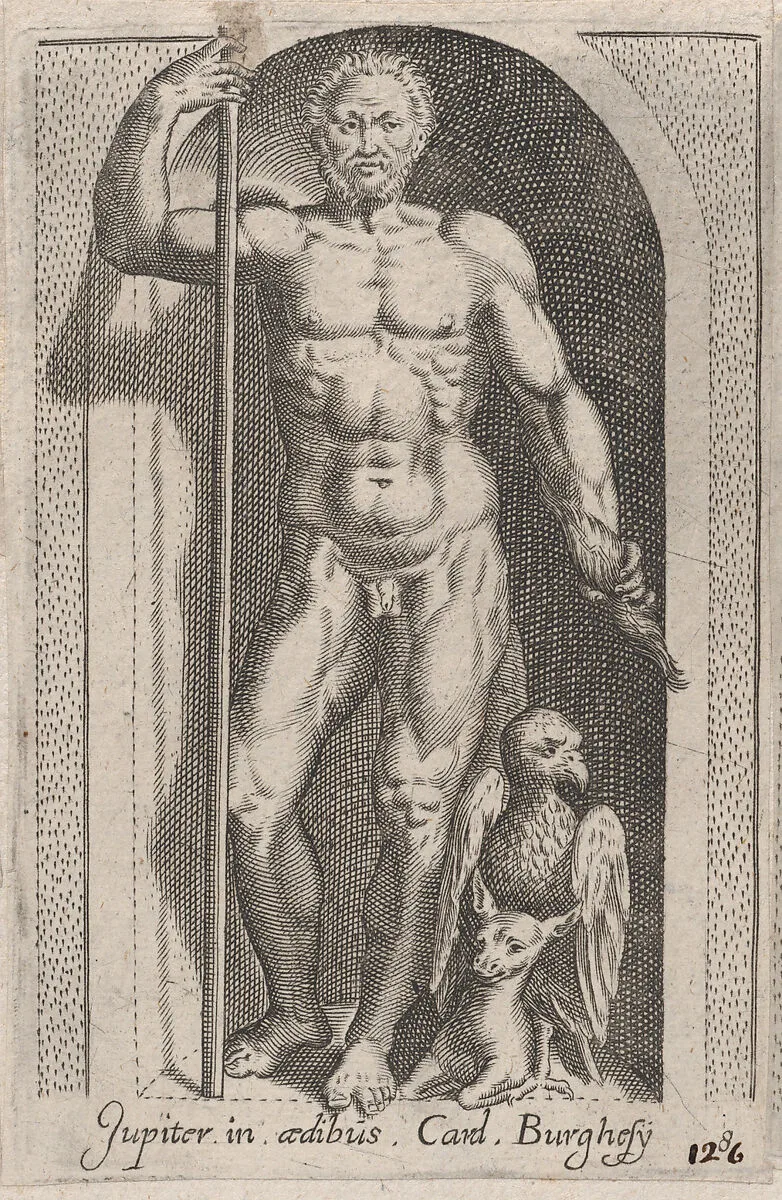 Speculum Romanae Magnificentiae: Jupiter (Jupiter in aedibus Card. Burghesij) — Anonymous|Philippe Thomassin|Antonio Lafreri