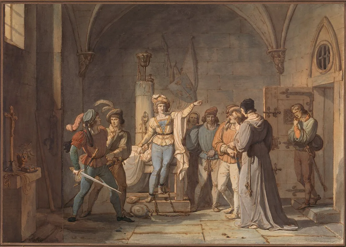 Joan of Arc Imprisoned in Rouen — Pierre Henri Revoil