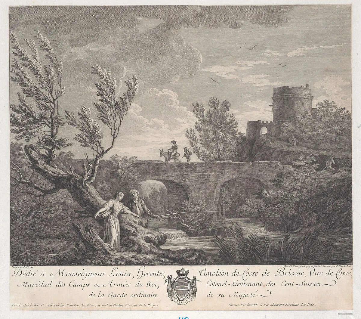The Village Fountain — Pietro Antonio Martini|Joseph Vernet|Jacques Philippe Le Bas