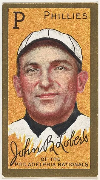 John B. Lobert, Philadelphia Phillies, National League, from the "Baseball Series" (Gold Borders) set (T205) issued by the American Tobacco Company — American Tobacco Company