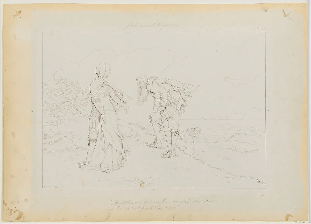 Hester and the Physician — Felix Octavius Carr Darley|Nathaniel Hawthorne