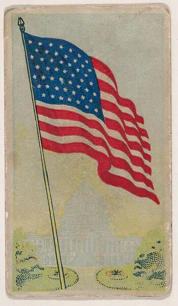 American flag, bakery card from the Flags series (D34), issued by the Ward-Mackey Company — Ward-Mackey Company