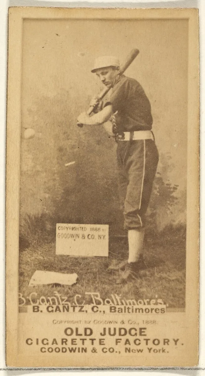 Gantz, Catcher, Baltimore Orioles, from the Old Judge series (N172) for Old Judge Cigarettes — Goodwin & Company