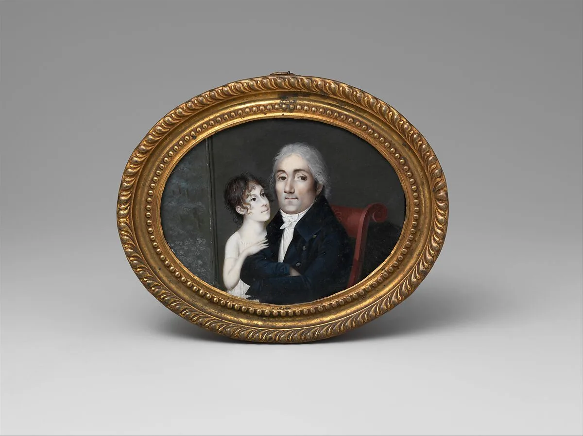 Portrait of a Gentleman and His Daughter — Francois M. Guyol de Guiran