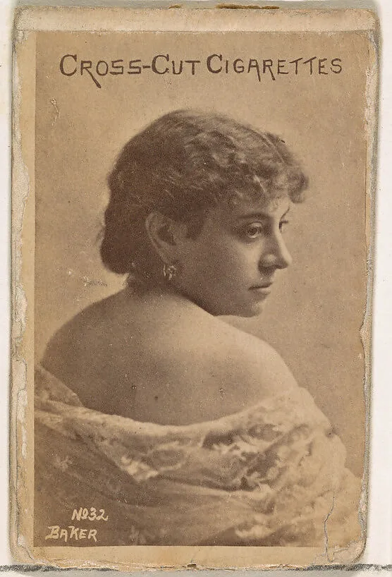 Card Number 32, Baker, from the Actors and Actresses series (N145-1) issued by Duke Sons & Co. to promote Cross Cut Cigarettes — W. Duke, Sons & Co.