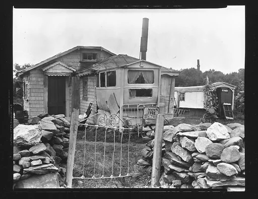 [Converted Automobile Cab Attached to Shingle Shack, Rhode Island]