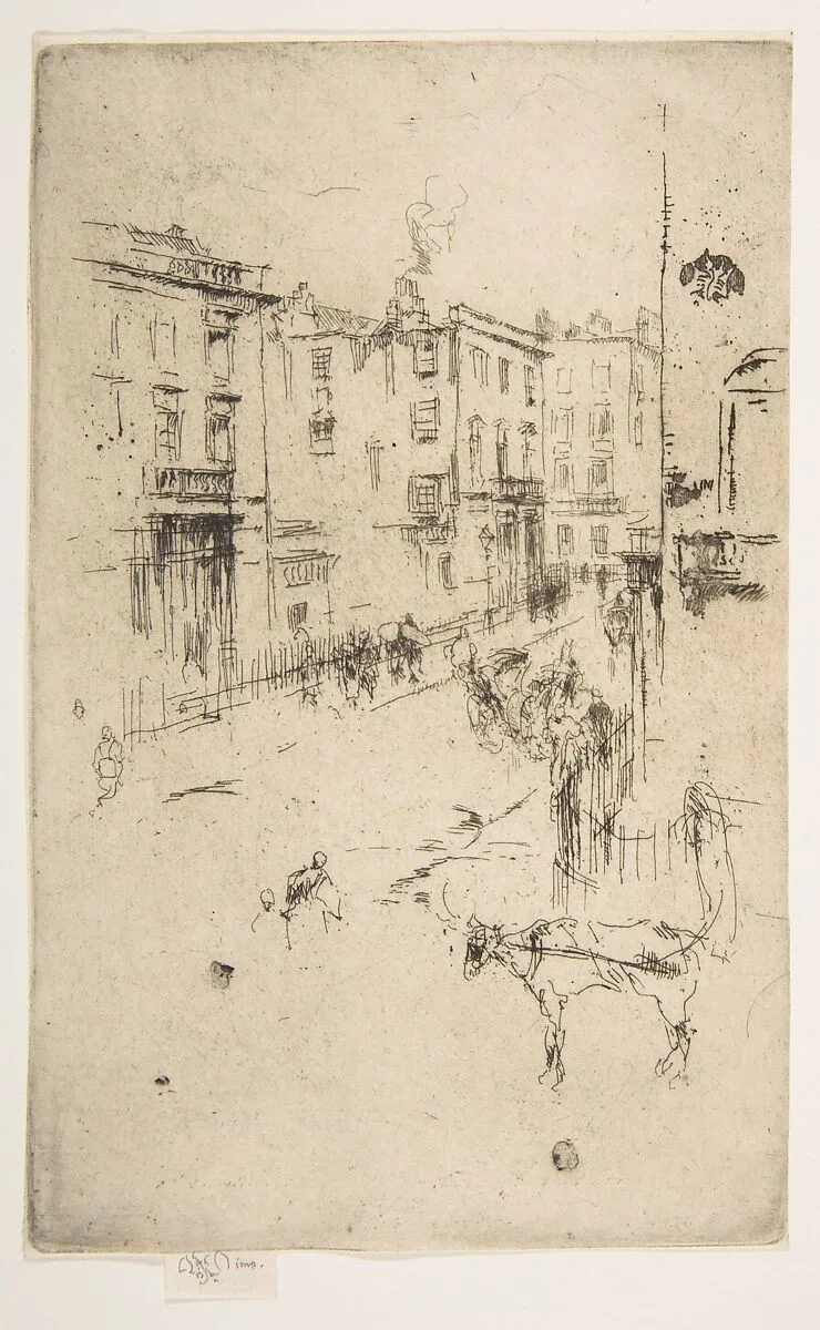 Alderney Street, from "Gazette des Beaux-Arts," 1881 — James McNeill Whistler