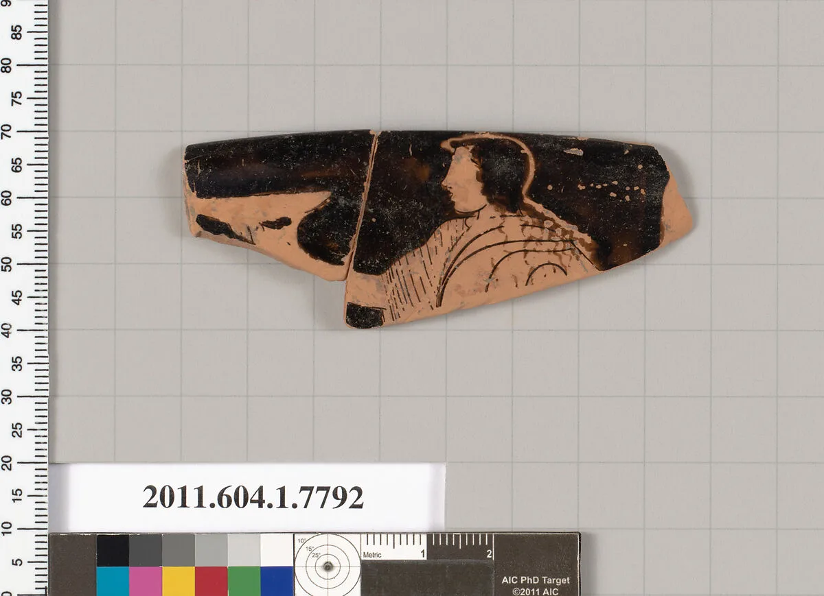 Terracotta rim fragment of a kylix (drinking cup) — Unknown