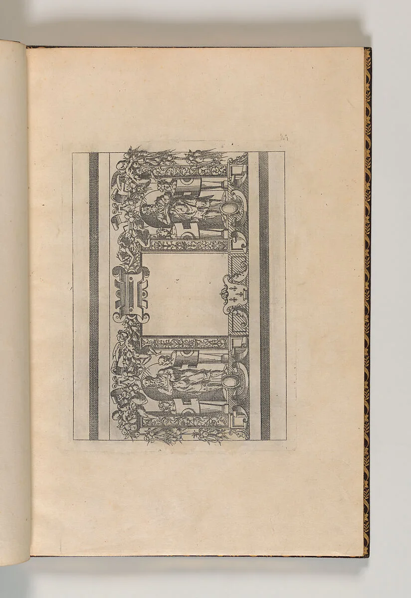 Design for a frame after the Galerie de François 1er at Fontainebleau — Jacques Androuet Du Cerceau