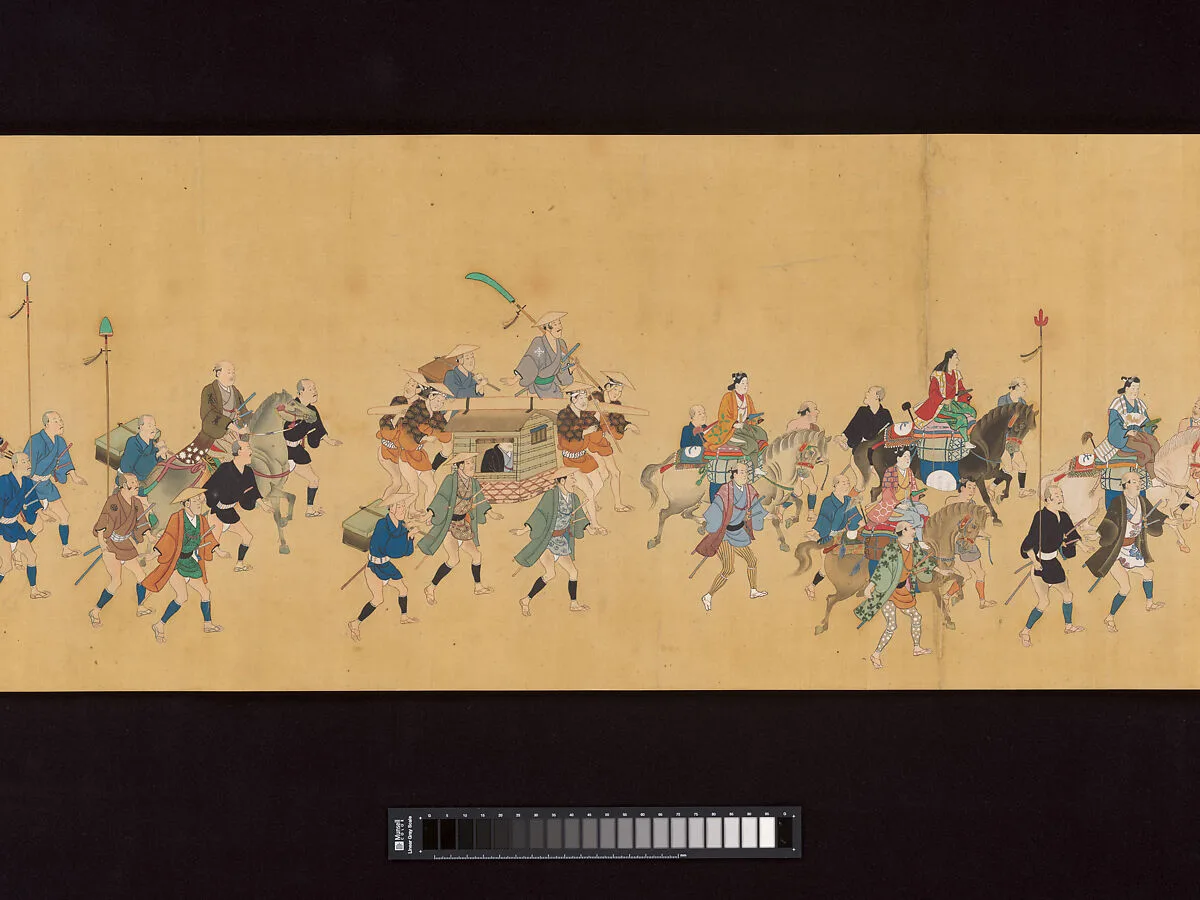 菱川派 「参勤交代図」|Daimyo Procession to Edo — Hishikawa School