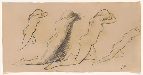 Four Figure Studies for Monument to the Dead — Albert Bartholomé