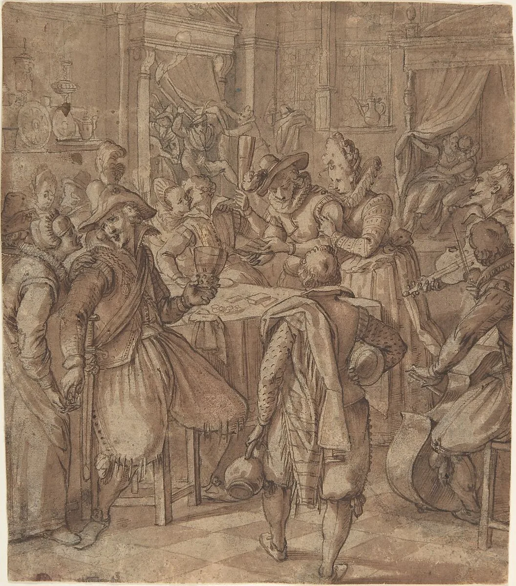 The Prodigal Son Squanders his Fortune with Prostitutes — Augustin Braun|Sebastiaen Vrancx