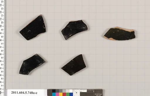 Terracotta fragments of kylikes (drinking cups)