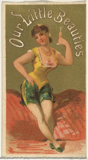 From the Girls and Children series (N58) promoting Our Little Beauties Cigarettes for Allen & Ginter brand tobacco products
