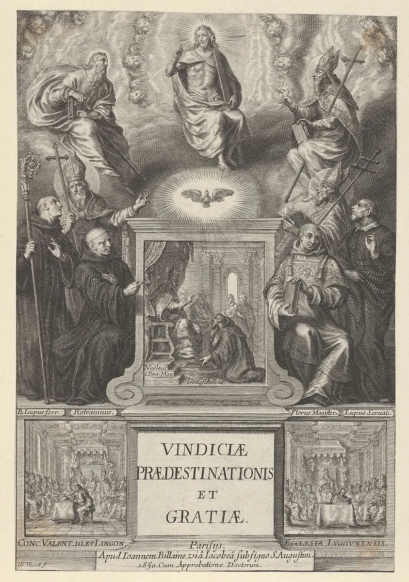 Frontispiece for Vindicae Predestinationis et Gratiae — Grégoire Huret|John Billaine