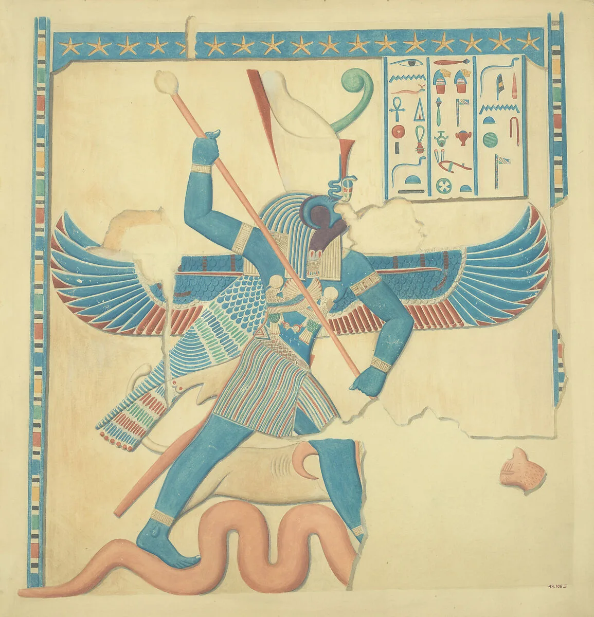 Seth Slaying a Serpent, Temple of Amun at Hibis — Charles K. Wilkinson
