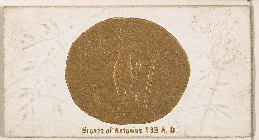 Bronze of Antonius, 138 A.D., from the Ancient Coins series (N180) issued by Wm. S. Kimball & Co. — William S. Kimball & Company