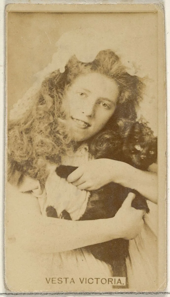 Vesta Victoria, from the Actors and Actresses series (N45, Type 8) for Virginia Brights Cigarettes — Allen & Ginter