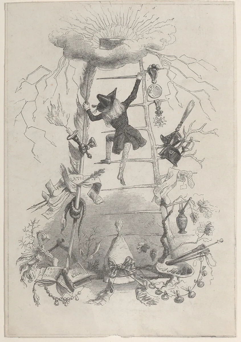 Illustration in Jérôme Paturot, by Louis Reybaud, Paris, 1846 — J. J. Grandville
