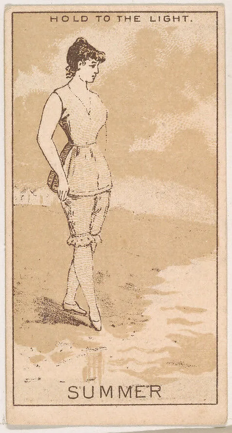 Summer, from the Magic Changing Cards series (N223) issued by Kinney Tobacco Company — Kinney Brothers Tobacco Company