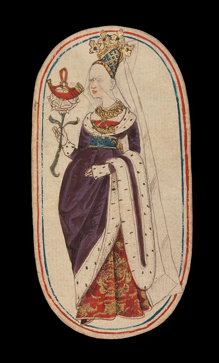 Queen of Horns, from The Cloisters Playing Cards — Unknown