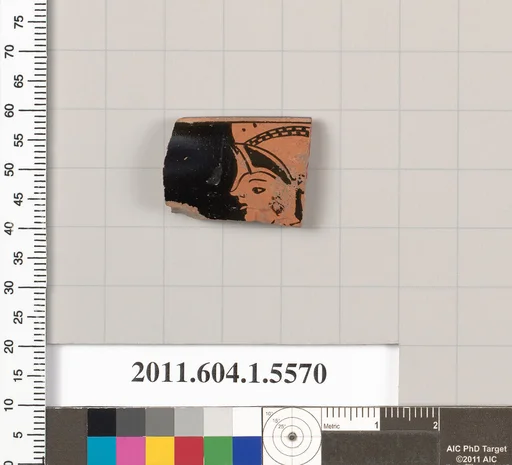 Terracotta rim fragment of a kylix (drinking cup)