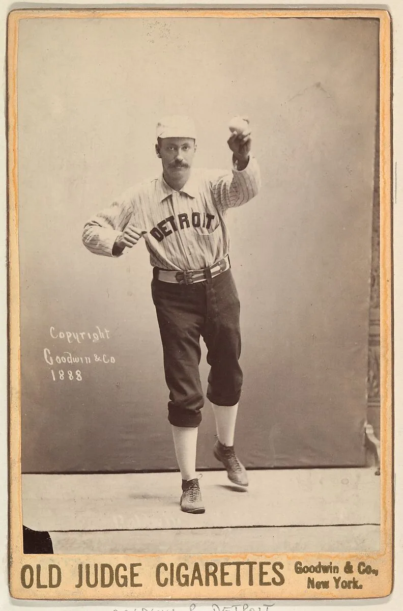 Baldwin, Pitcher, Detroit, from the series Old Judge Cigarettes — Goodwin & Company