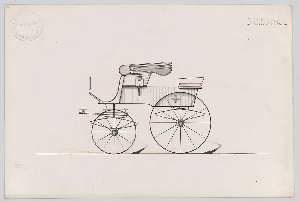 Design for Stanhope Phaeton, no. 3078a — Brewster & Co.