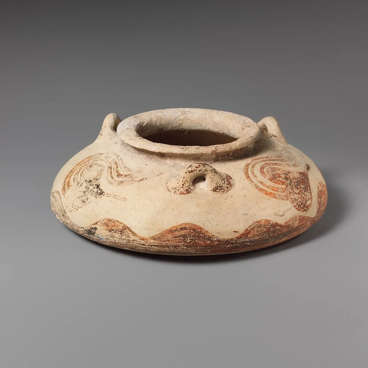 Terracotta squat alabastron (jar) — Unknown