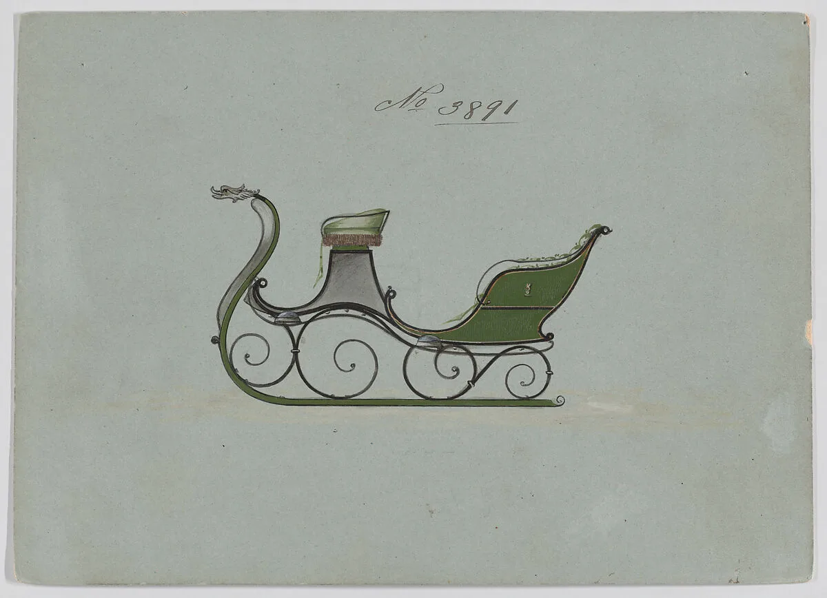 Design for 2 Seat Sleigh, no. 3891 — Brewster & Co.|Herman Stahmer