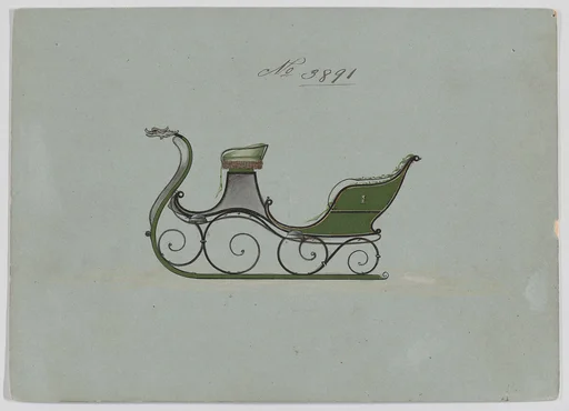 Design for 2 Seat Sleigh, no. 3891