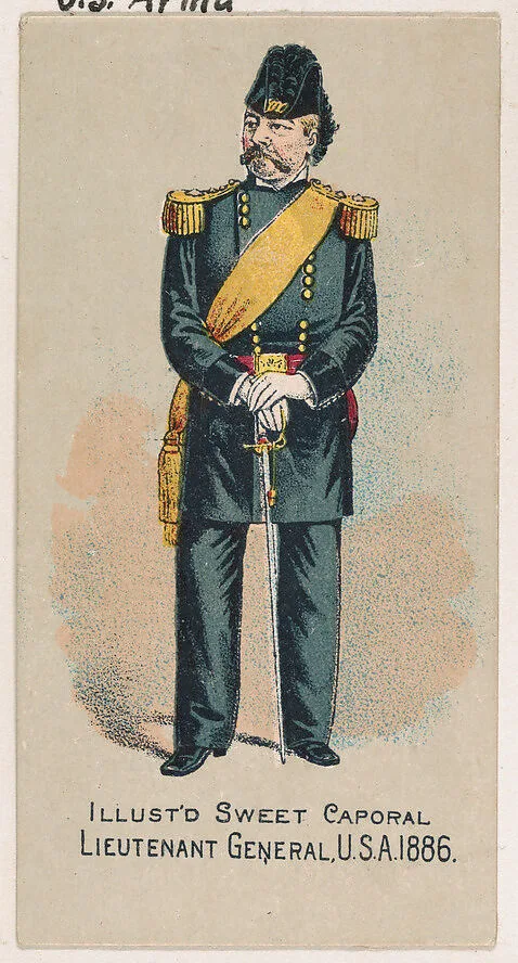 Lieutenant General, United States Army, 1886, from the Military Series (N224) issued by Kinney Tobacco Company to promote Sweet Caporal Cigarettes — Kinney Brothers Tobacco Company