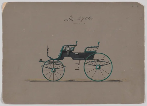 Design for 4 seat Phaeton, no top, no. 3704