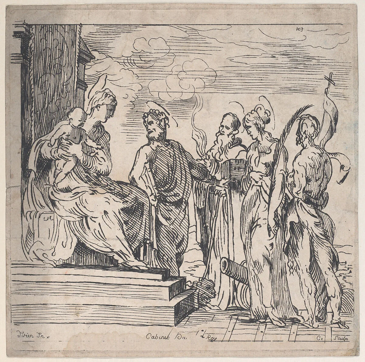 Virgin and Child with Four Saints — Titian (Tiziano Vecellio)|Anne Claude Philippe de Tubières, comte de Caylus