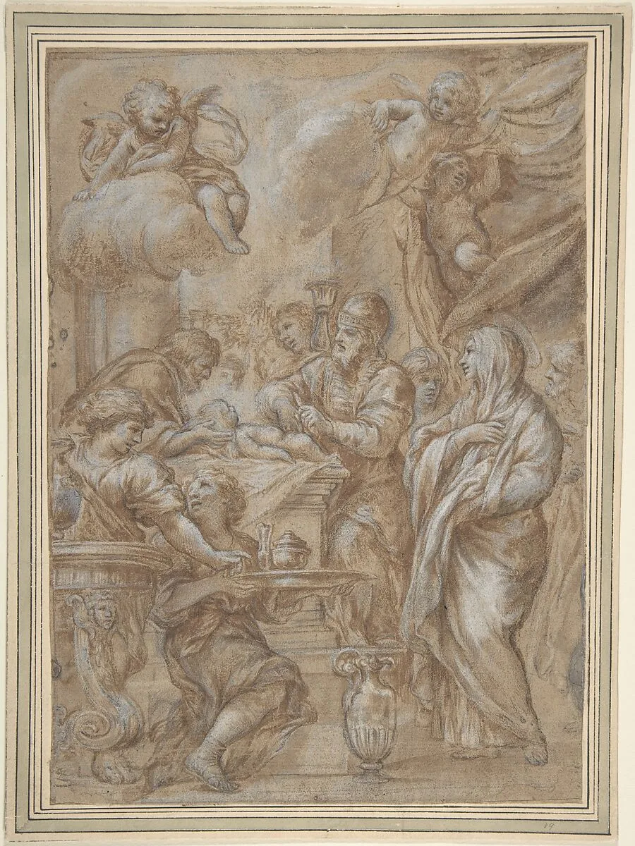 The Circumcision, Study for an Engraving — Ciro Ferri
