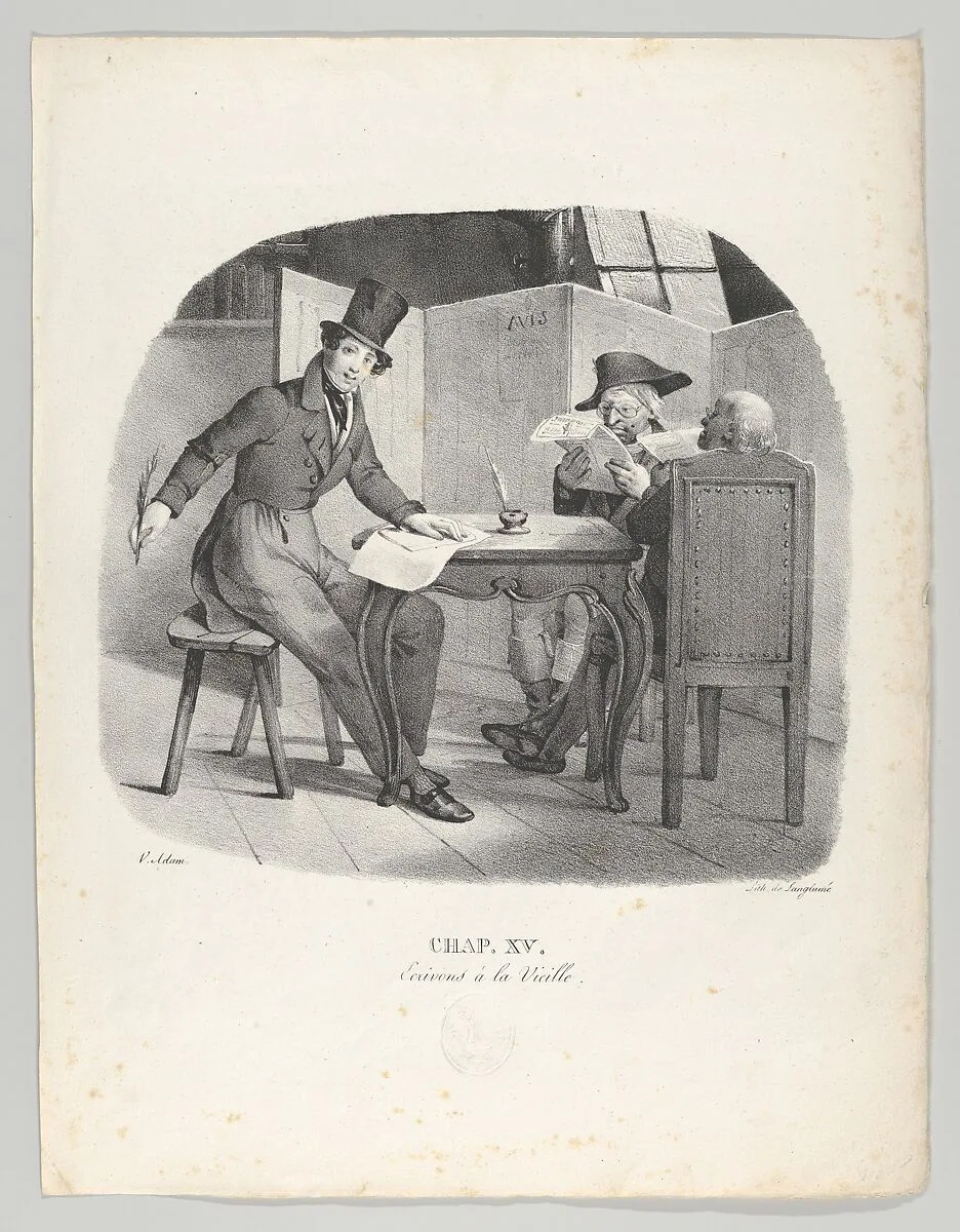 Chap. XV: Ecrivons à la Vielle (Writings for the elderly) — Sazerac and Duval|Langlumé|Victor Adam