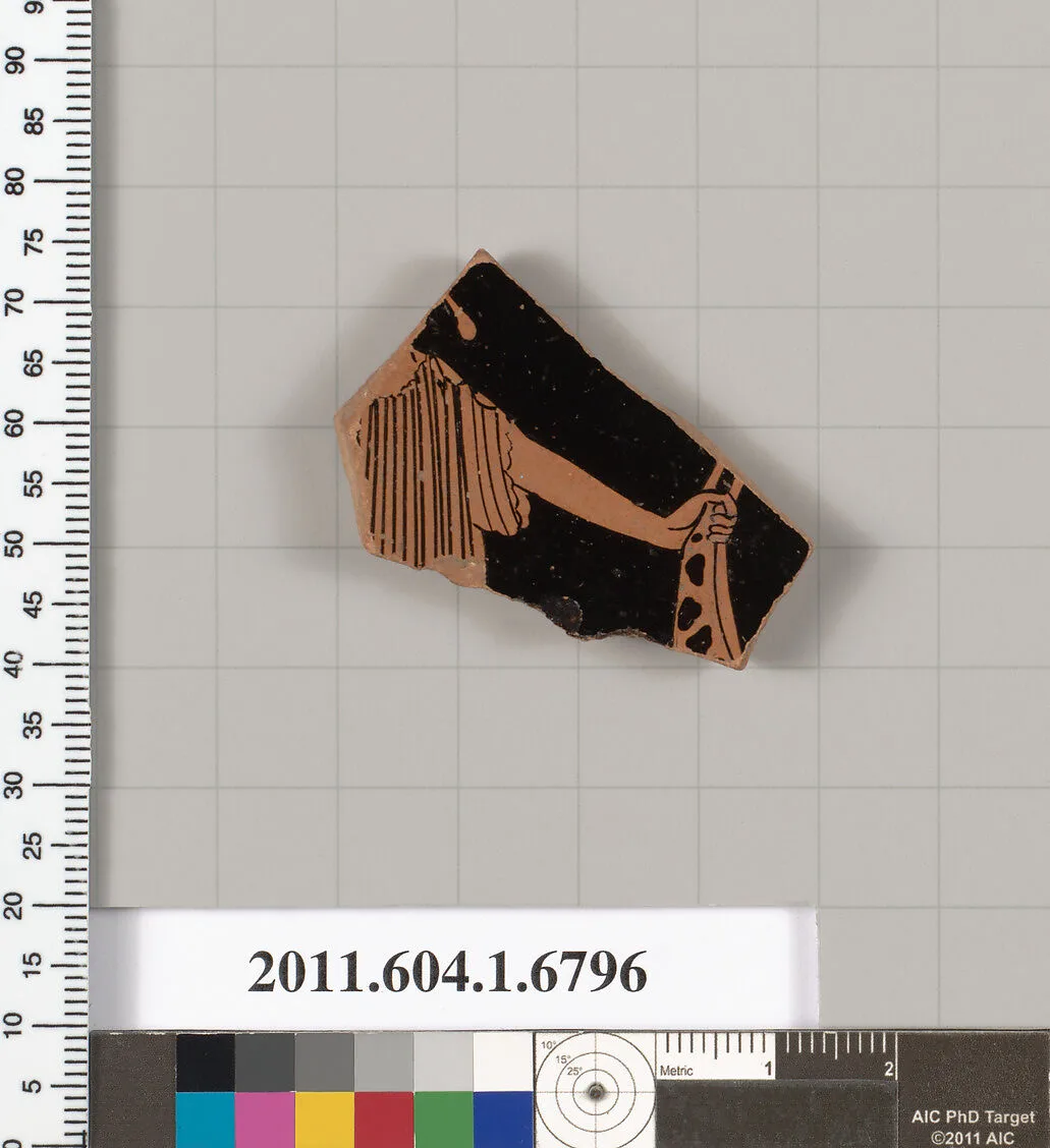 Terracotta fragment of a kylix (drinking cup) — Brygos Painter