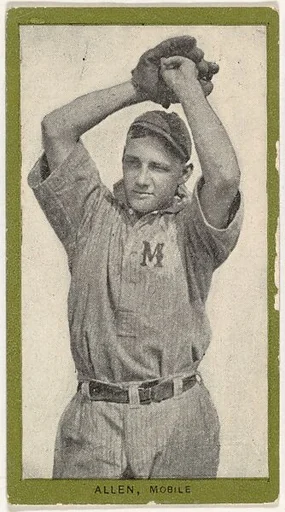 Allen, Mobile, from the Baseball Players (Green Borders) series (T211) issued by Red Sun Cigarettes