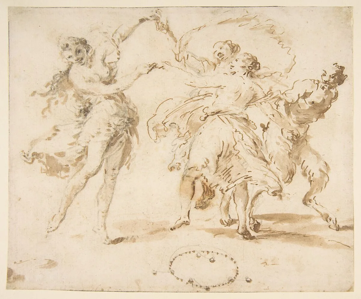 Three Dancing Nymphs and a Satyr — Francesco Zuccarelli