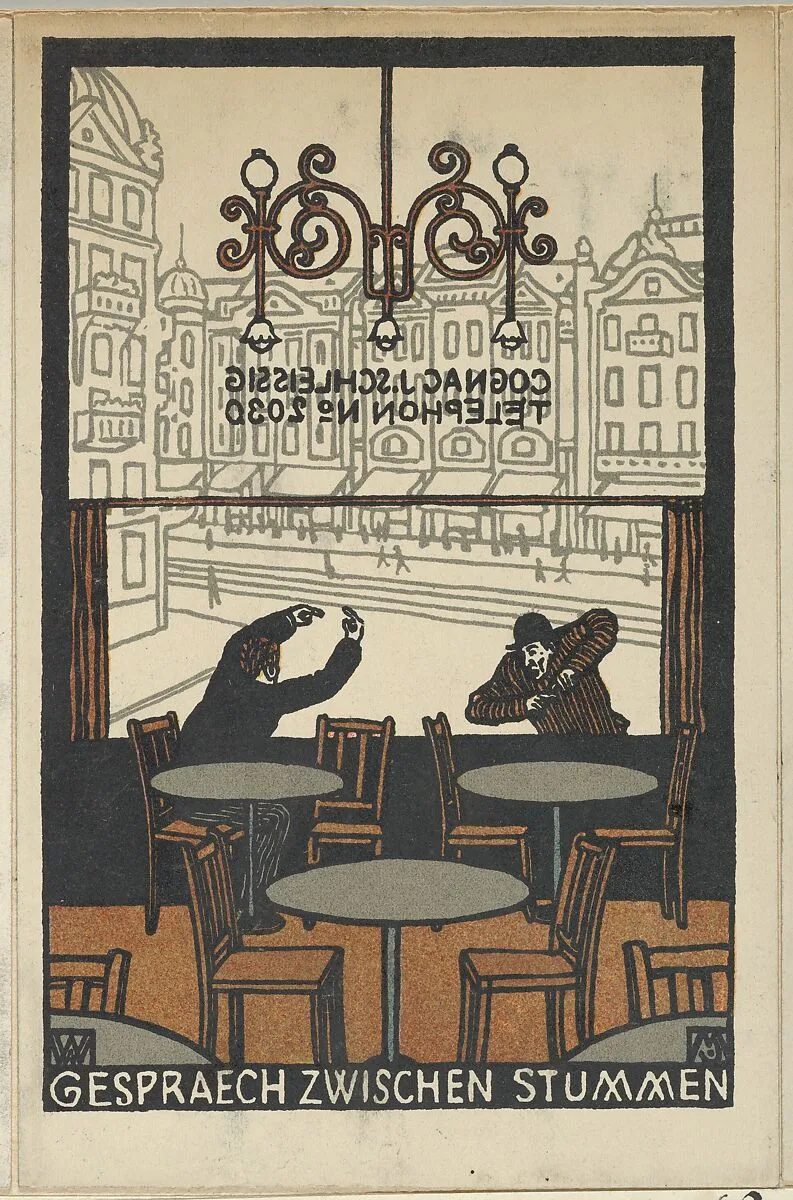 Conversation between Mutes (Gespraech zwischen Stummen) — Wiener Werkstätte|Moriz Jung