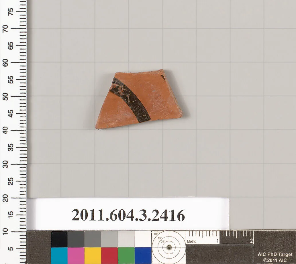 Terracotta fragment of a kylix: eye-cup (drinking cup) — Unknown