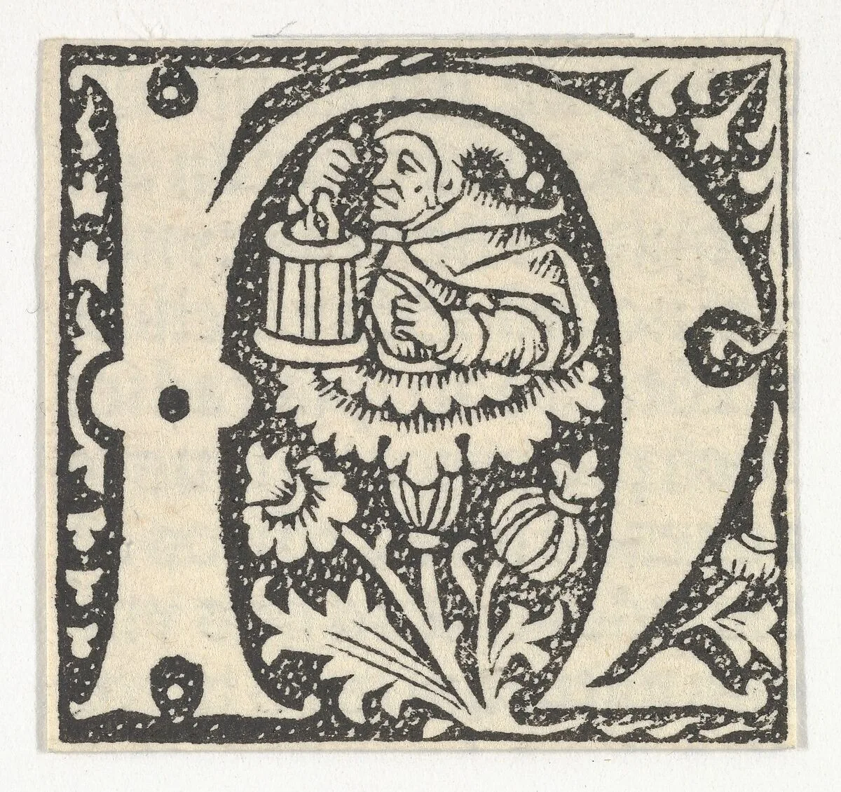 Decorated Roman alphabet — Anonymous, French, 15th century