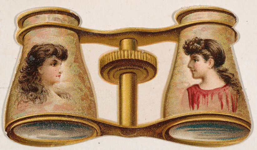Opera glasses, from the Novelties series (N228, Type 3) issued by Kinney Bros. — Kinney Brothers Tobacco Company