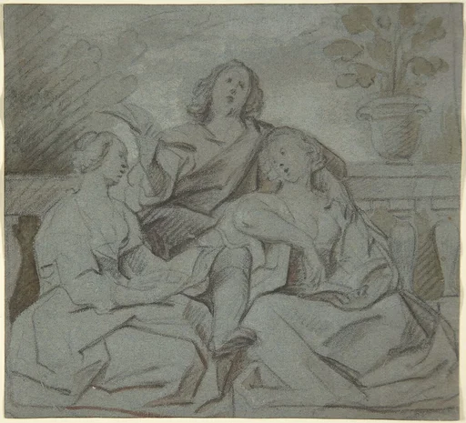 A Youth and Two Girls Singing