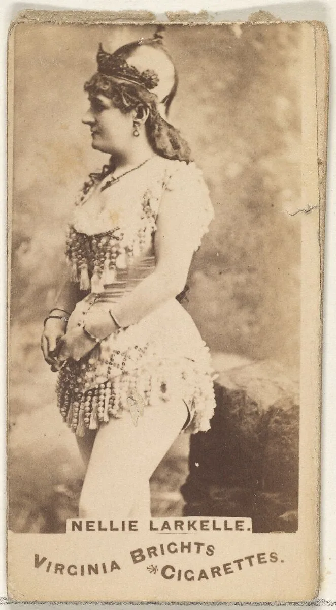 Nellie Larkelle, from the Actors and Actresses series (N45, Type 1) for Virginia Brights Cigarettes — Allen & Ginter