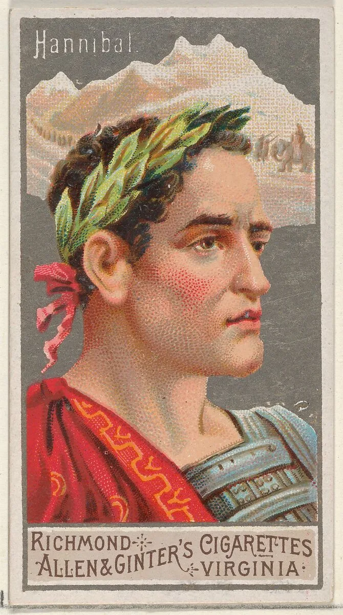 Hannibal, from the Great Generals series (N15) for Allen & Ginter Cigarettes Brands — Allen & Ginter|George S. Harris & Sons
