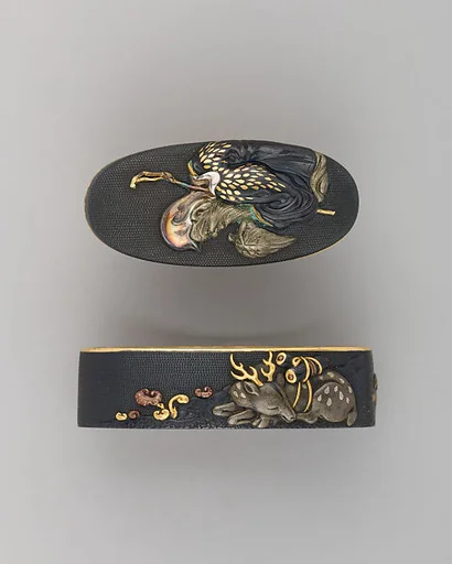 Sword-Hilt Collar and Pommel (Fuchigashira)