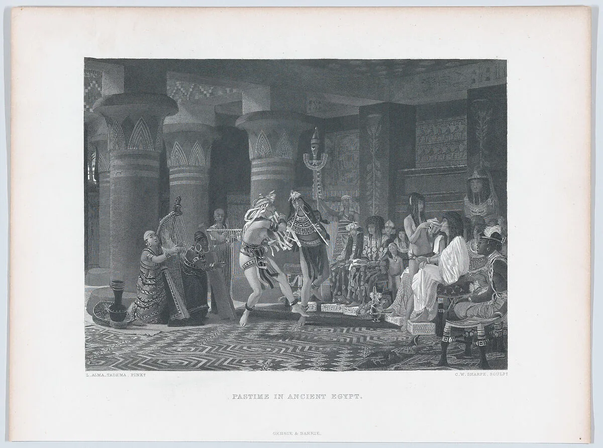 Pastime in Ancient Egypt — Gebbie & Barrie|Charles William Sharpe|Sir Lawrence Alma-Tadema
