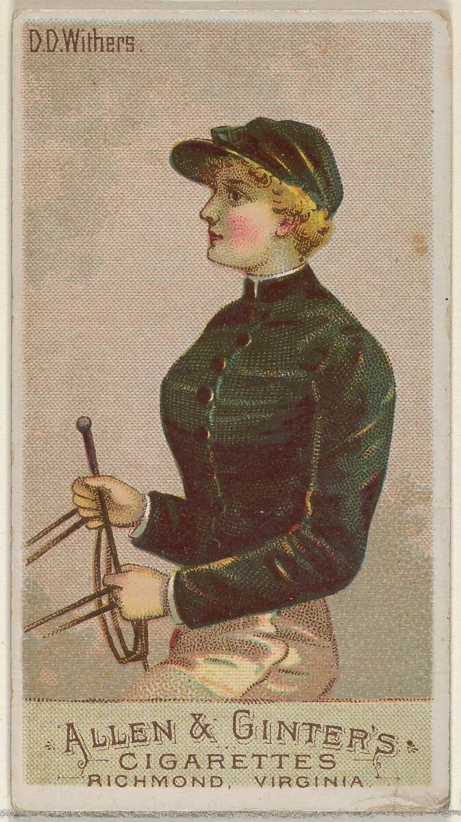 D.D. Withers, from the Racing Colors of the World series (N22a) for Allen & Ginter Cigarettes — Allen & Ginter